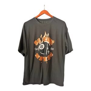 Shein No Rest for the Women 8 Ball Dark Gray Short-Sleeve T-Shirt Size L